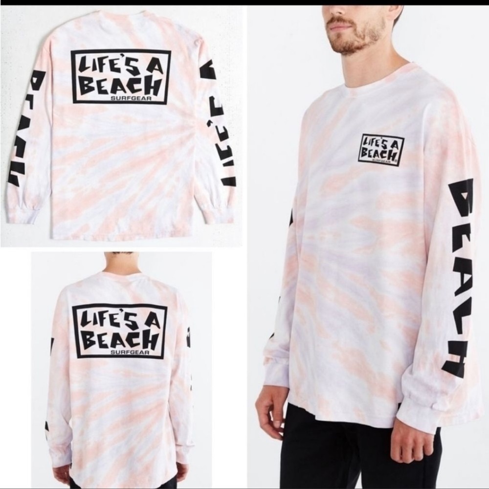 NWT Life's A Beach Tie Dye Long Sleeved Tee! Small